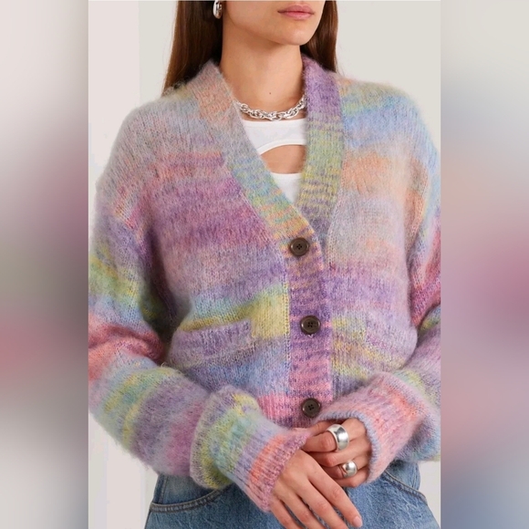 RE/DONE 90s Crop Oversized Cardigan Size XS NWT - Picture 3 of 11